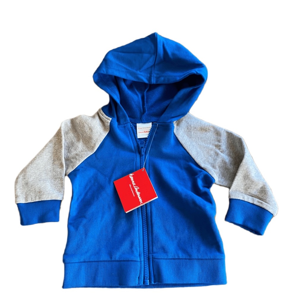Hanna Andersson color block hoodie and onesie size 3-6 months